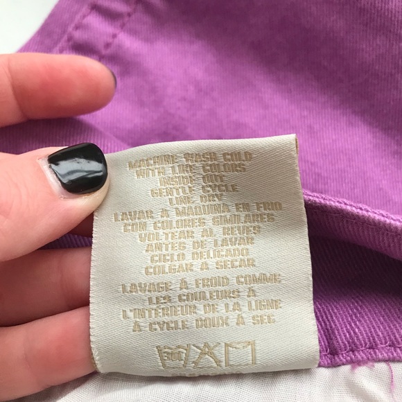 7 FOR ALL MANKIND Jeans Rosebud Purple Distressed - Picture 15 of 15